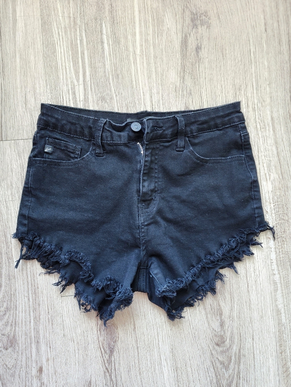 KanCan Black Frayed Hem High-Rise Women’s Shorts